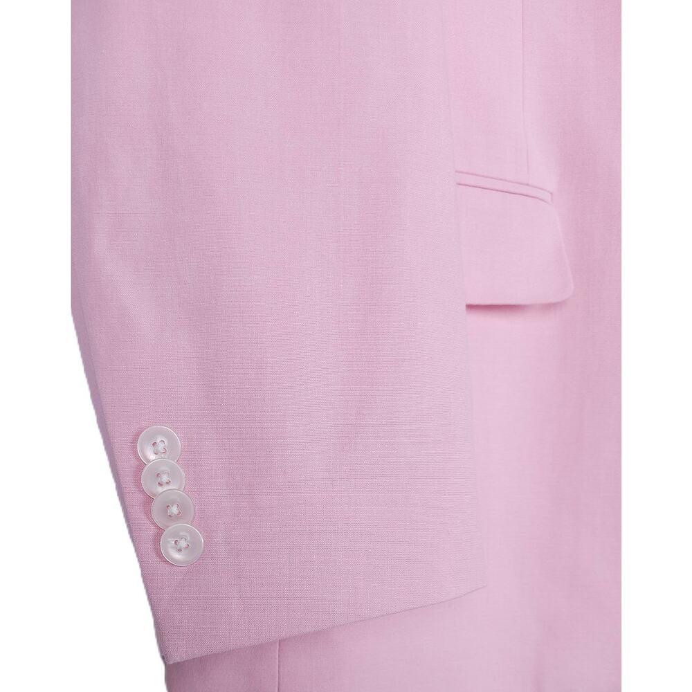 Tommy Hilfiger Mens Modern Fit 2 Piece Suit 44L 36x34 Light Pink Solid Chambray - Picture 6 of 14